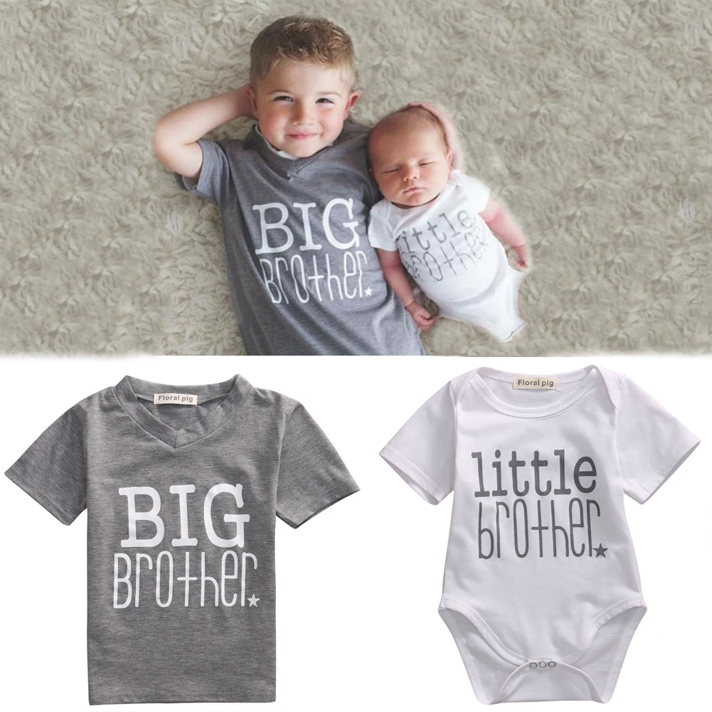 baby boy and big brother matching outfits