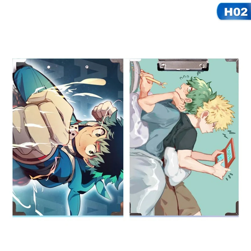 My Hero Academy A3 мультяшная серия папка для документов стационарная жесткая доска для записи документов зажим офисные принадлежности - Цвет: Цвет: желтый