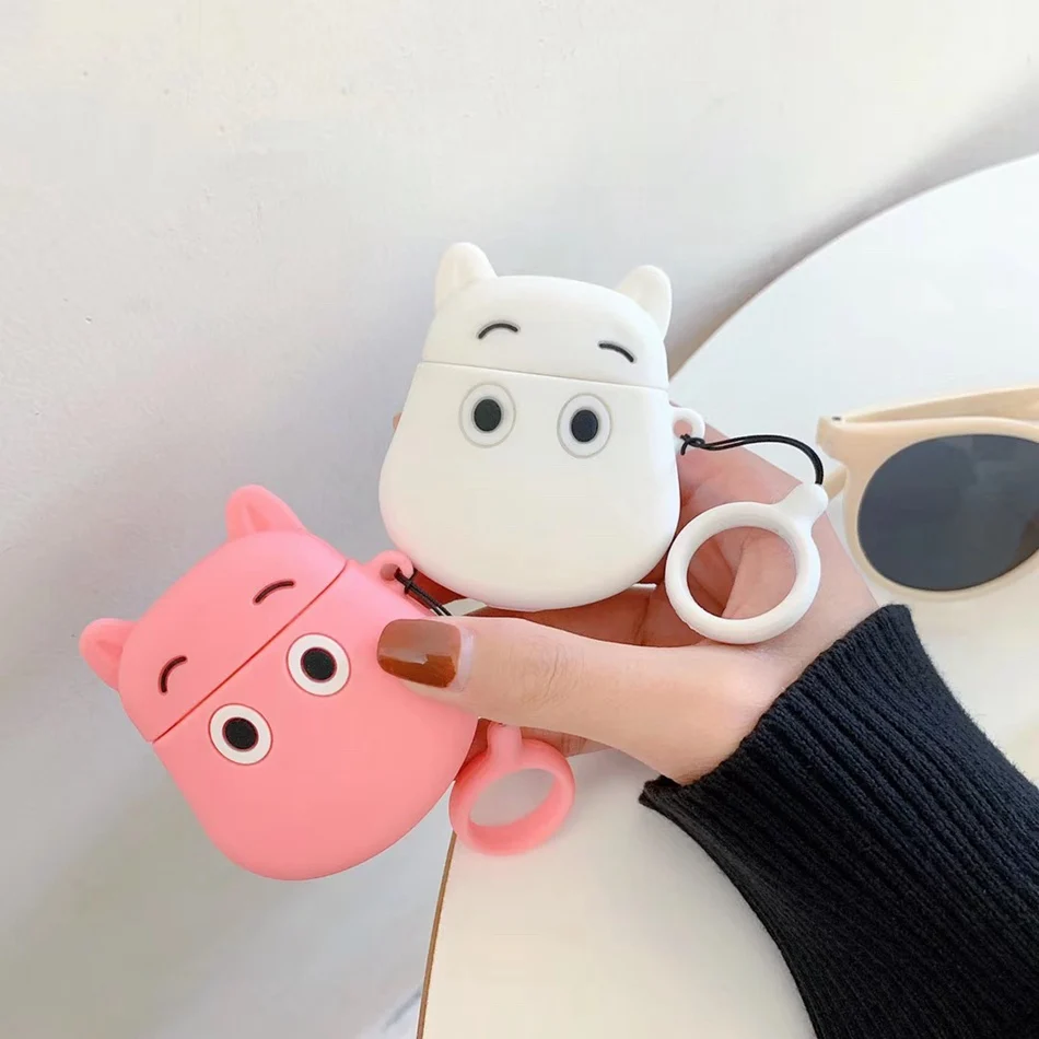 3D шоколадные бобы силиконовый чехол для наушников AirPods 2 Чехол милый Бегемот