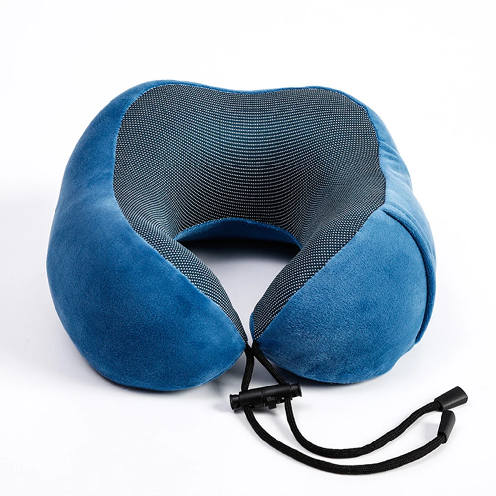 Soft Healthcare Home Neck Pillow Memory Foam Solid Magnetic Cloth Cushion U Shape Bedding Car Support Travel Sleeping Protective