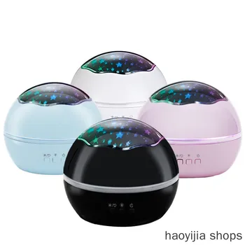 

New children's baby sleep romantic led projection lamp USB / AA battery rotating night light projector lamp starry star sky
