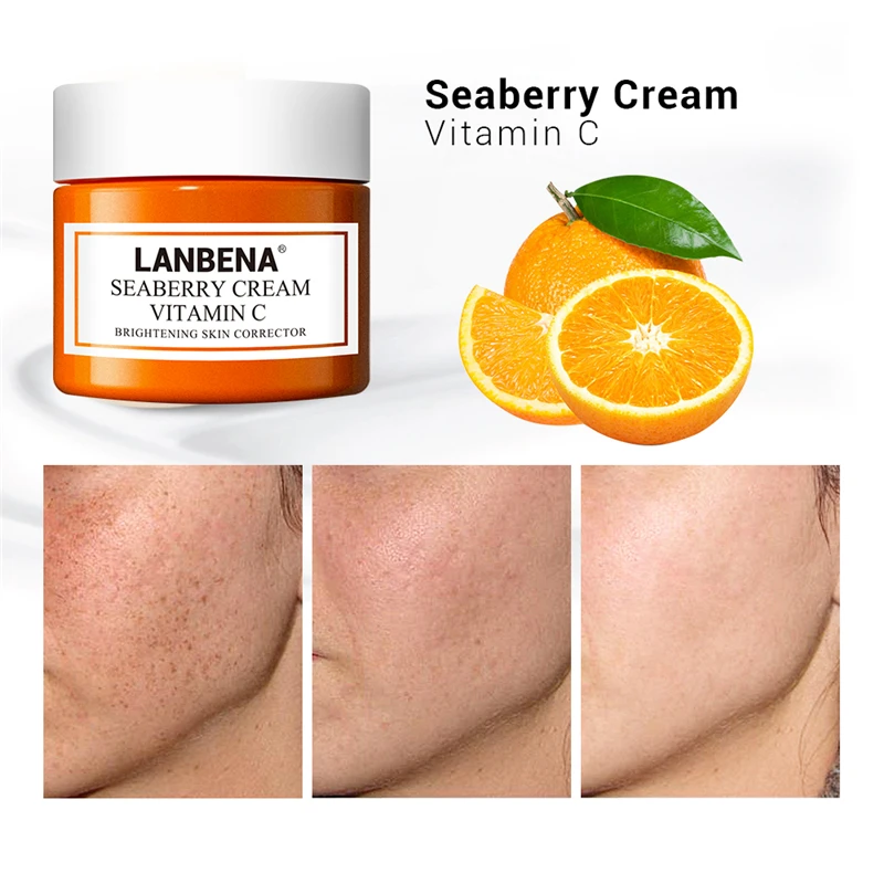 LANBENA Face Cream Vitamin C Hyaluronic Acid Anti Wrinkle Anti Aging Moisturizing Serum Acne Treatment Whitening 3