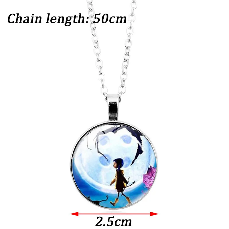 1Set New CORALINE Time Gem Necklace Earrings Bracelet Movie Coraline Pendants Ghost Mother Props Neil Gaiman Cosplay Ornament (6)