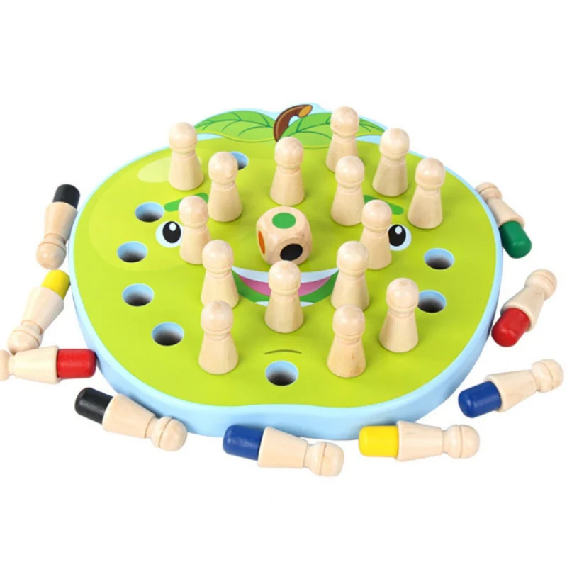 Шахматы для всей семьи, детская деревянная палочка с памятью, шахматная игра, забавная настольная игра с блоком, обучающая цветная Когнитивная игрушка для детей