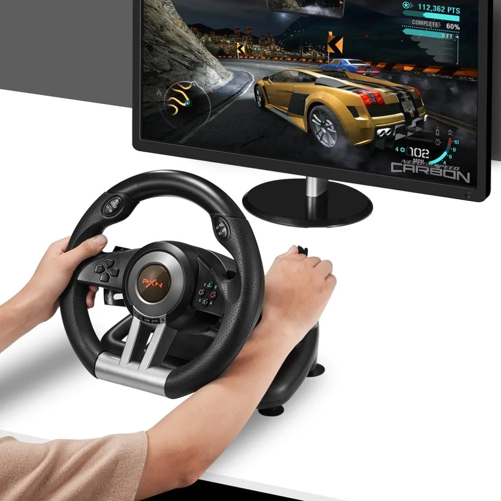 

PXN V3II Racing Game Steering Wheel with Brake Pedal for PC/PS3/PS4/SWITCH