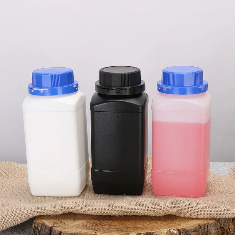 Empty 1000ml Plastic Bottle With Inner And Outer Lid Wide Mouth Storage