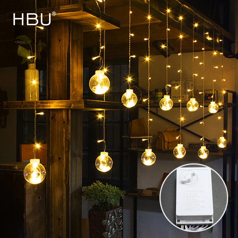 led christmas decorations for home Wishing ball curtain light string decor Xmas Halloween decoration lights luces de Navidad | Освещение