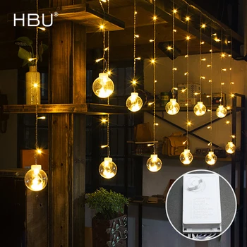 

led christmas decorations for home Wishing ball curtain light string decor Xmas Halloween decoration lights luces de Navidad