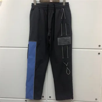 

A-COLD-WALL Pants New Men Women Hip Hop A-COLD-WALL Pants Delivery ACW Workwear Multi-Pocket Gray Blue Splicing Pants