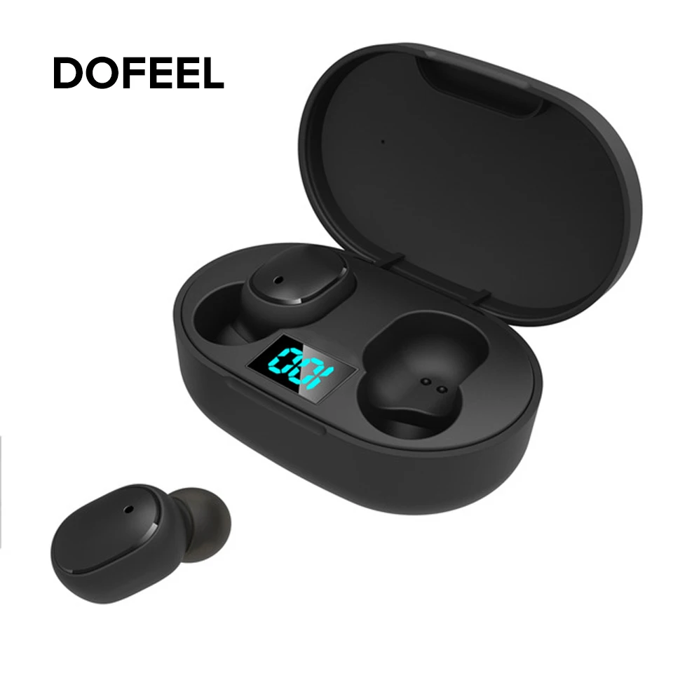 

Bluetooth 5.0 Sport Mini Wireless Earphones LED Display Headphones 6D Stero Noise Reduction Gaming Earbuds Headset for All Phone