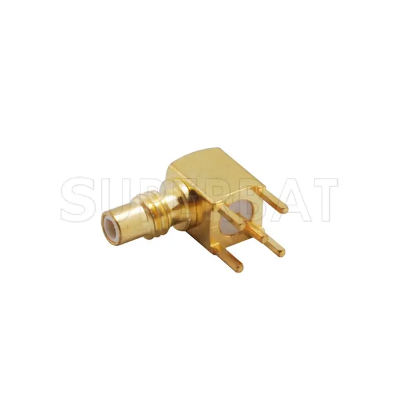 Female Right Angle RF Coaxial Connector for Electronic Components