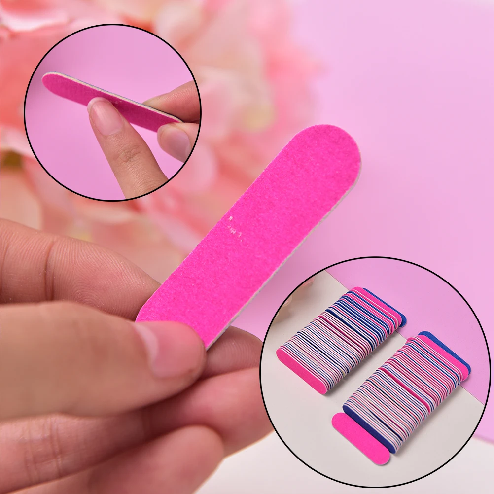 

100pcs Mini Nail File Professional Double Side Nail Buffer Sanding Polish Nail Art Tools