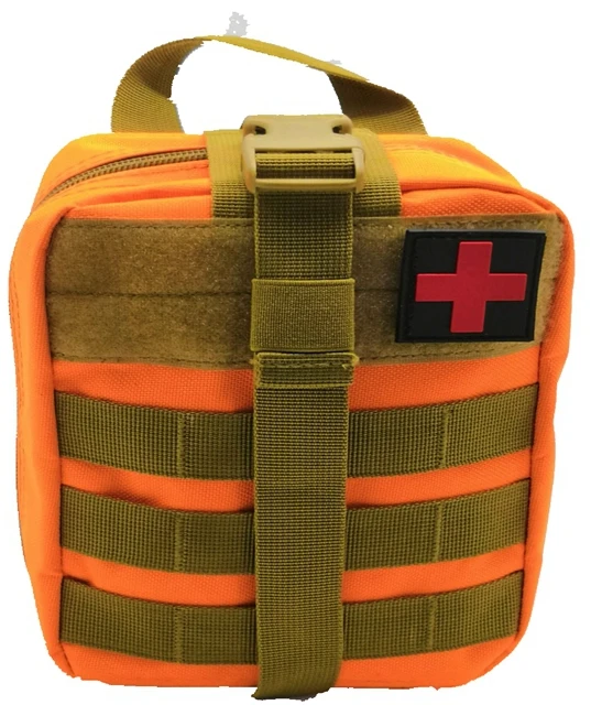 Тактический EMT медицинский набор первой аварийной помощи Открытый выживания Molle Rip-Out сумка - Цвет: Оранжевый
