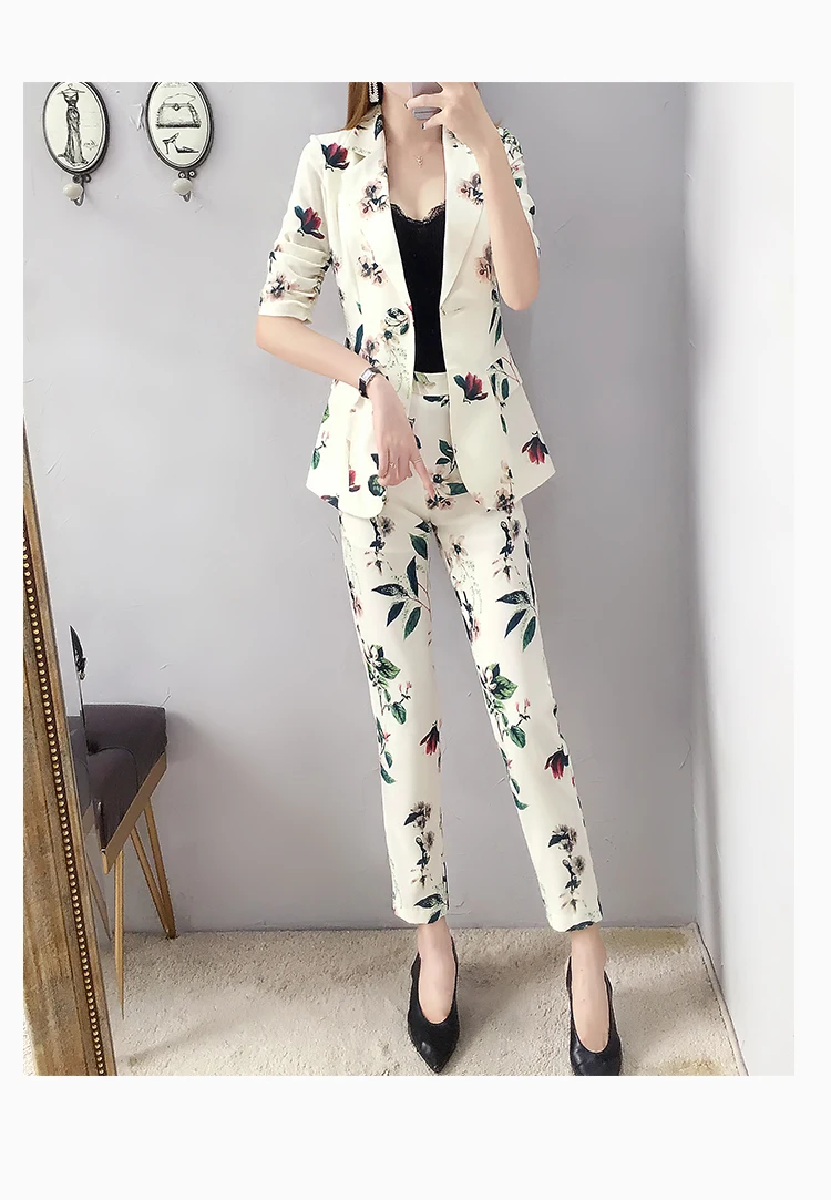 zomer nieuwe vrouwen dunne sectie klein jasje+ negen broek pak vrouwelijke Koreaanse mode broek twee-stuk pak herfst Wilde