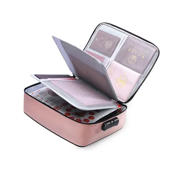 

Document Ticket Bag Large Capacity Certificates Files Organizer for Home Travel Important Items DC156