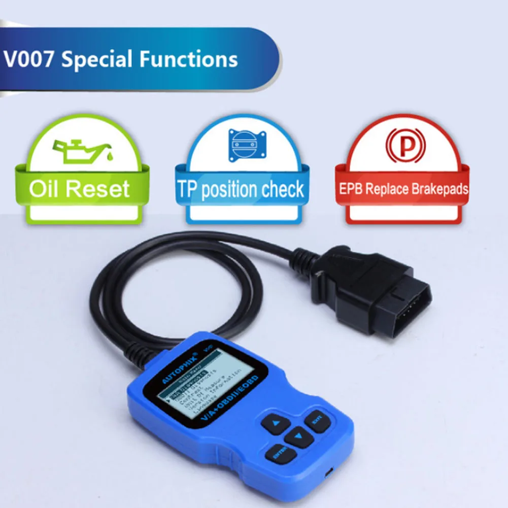 Считыватель кодов тормозных колодок проверка OBD2 масло сканера сброс диагностический инструмент очистка автомобиля Автомобильная Трансмиссия двигатель ЖК-дисплей