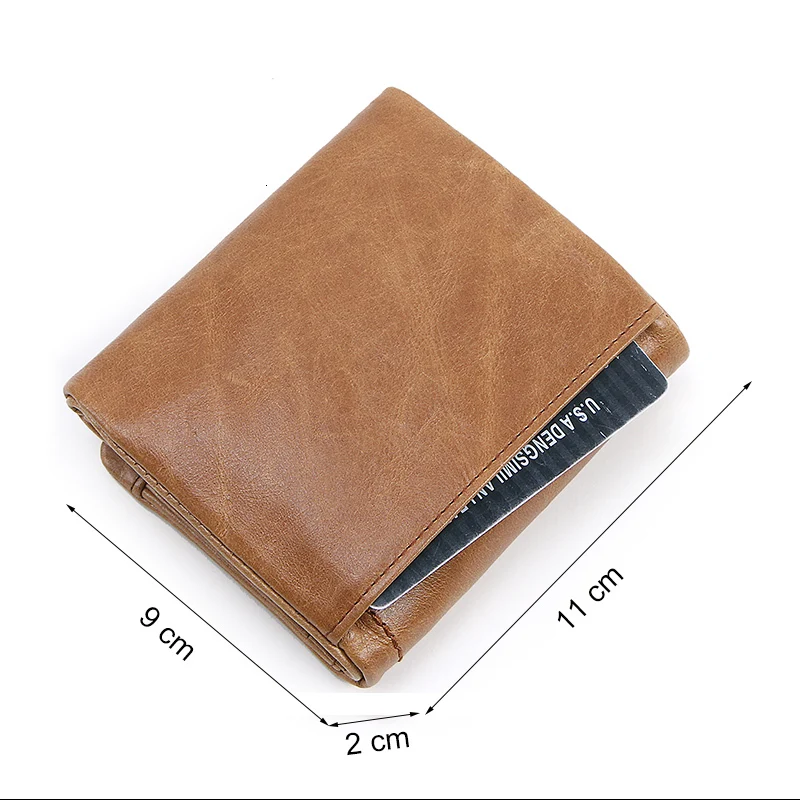 Contact's Genuine Leather Wallet Men Hasp Design Short Wallets Male Coin Purse Small Man's Walet Card Holder Cuzdan High Quality