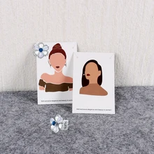 

Craft White Jewelry Display Cards Handmade DIY Jewelry Storage Accessories Cardboard for Necklace Earring Hairpin Pendants