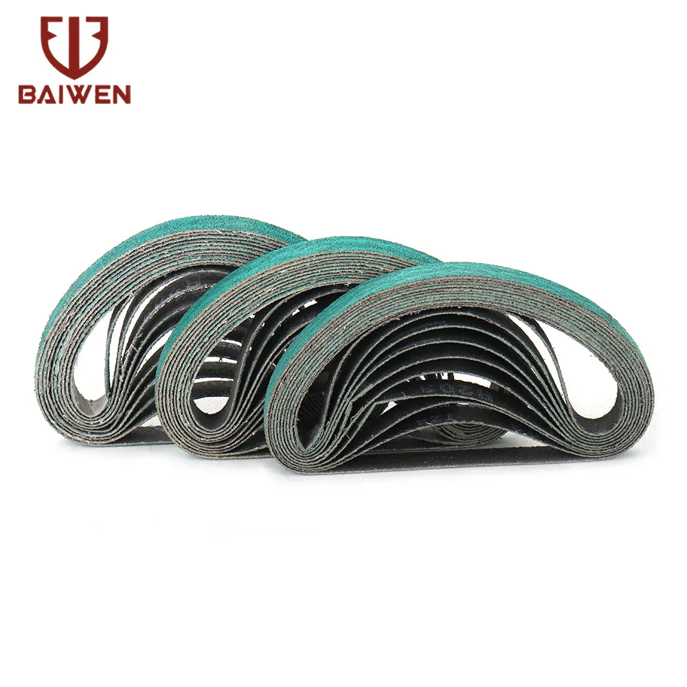 12PCS 10mm * 330mm Schleifen Gürtel Schleifpapier Schleif Bands Für Gürtel Grinder Zubehör Holz Weiche Metall Polieren grit 60 80 120 – Detail 3