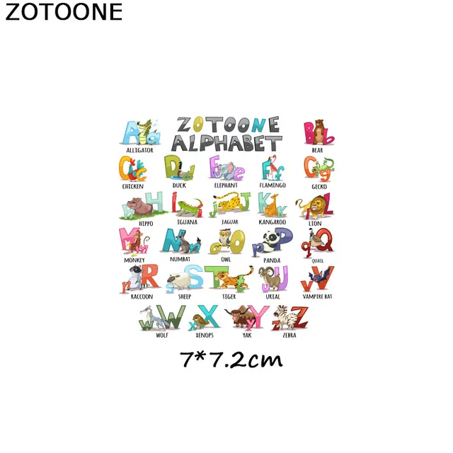 ZOTOONE Cute Cartoon Animal Patches Heat Transfer Iron on Patch for T-Shirt Children Gift DIY Clothes Stickers Heat Transfer G 1032