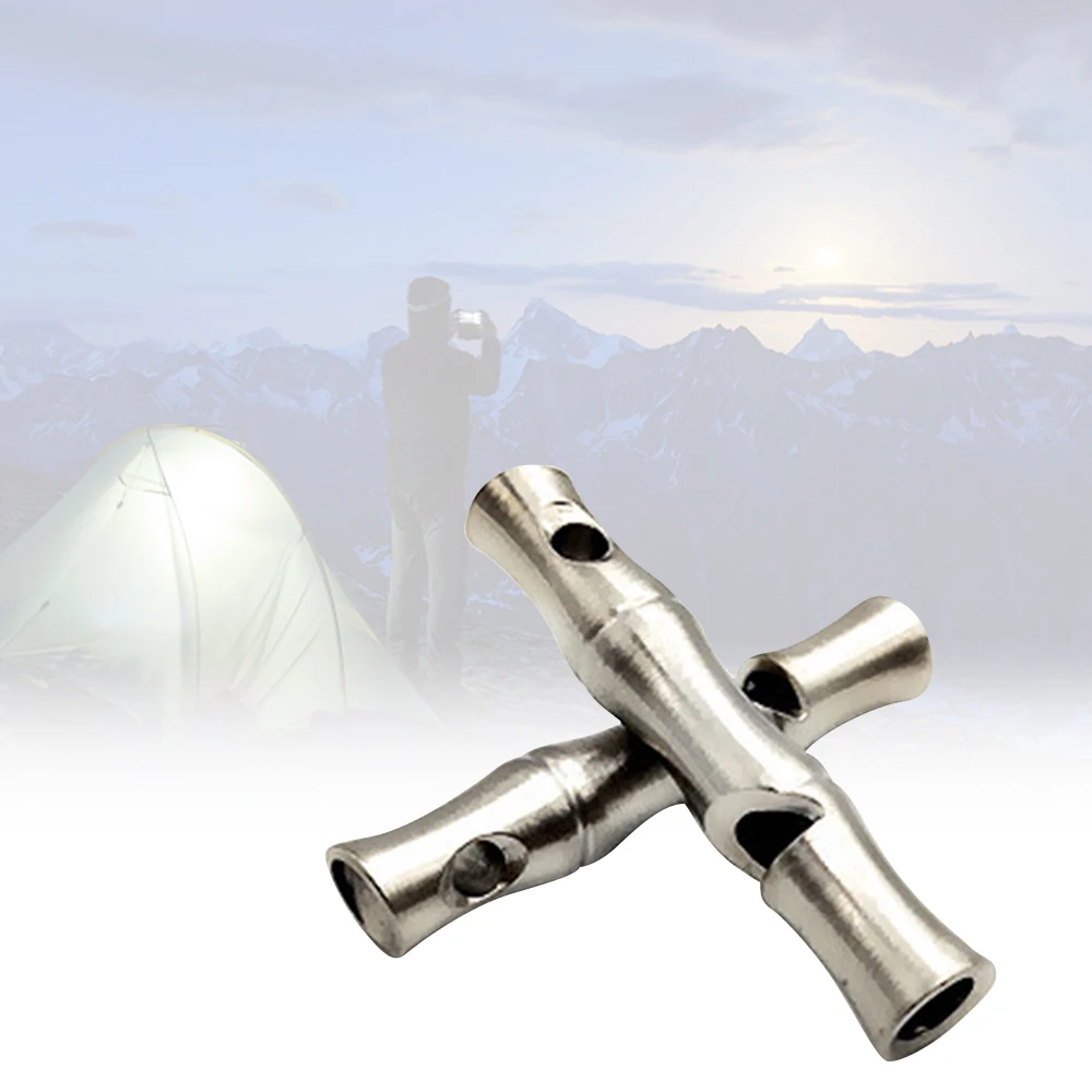 

Outdoor Camping Stainless Steel Bamboo Whistle Survival Whistle High Decibel Metal Whistle Emergency Survival Whistle