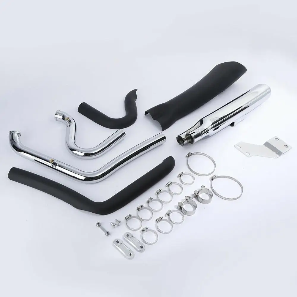 Выхлопные трубы для мотоцикла с теплозащитными экранами 2-1 для Harley Softail Breakout 13-17 14 15 16