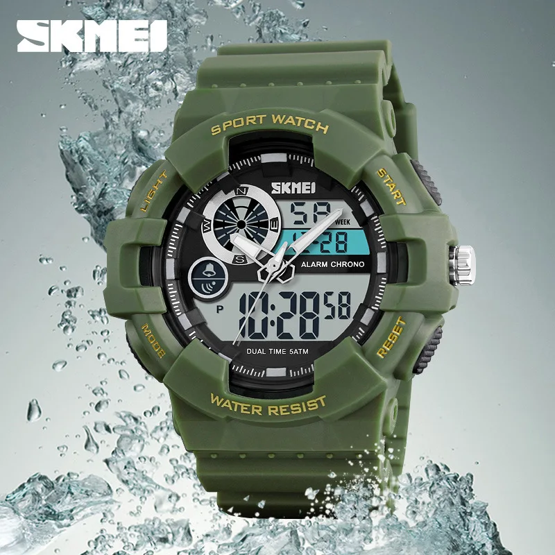 Skmei Спорт на открытом воздухе мужские водонепроницаемые электронные часы крутой тренд плавание Wechat Бизнес Поставка товаров часы