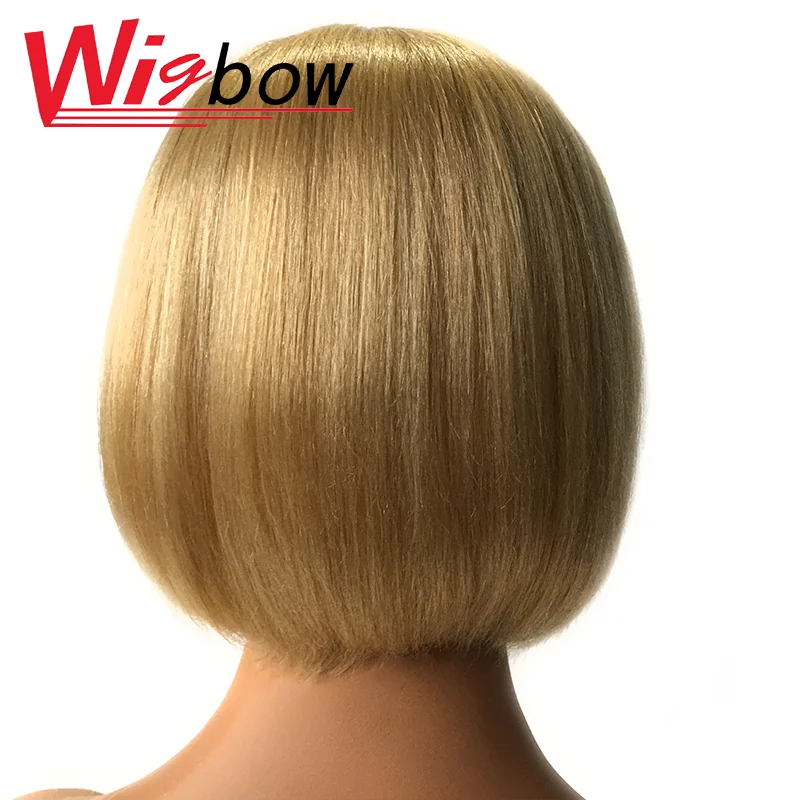 

Blonde Bob Wigs Lace Frontal Human Hair Wigs In T1B/30 Remy Brazilian Short Wigs Pixie Wigs Colored Human Hair Wigs Blunt Cut