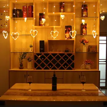 

Lamp String Heart Shape 8 Modes Festival Party Decoration Fairy String Light Super Bright 2.5M 220V Home Garden Romantic