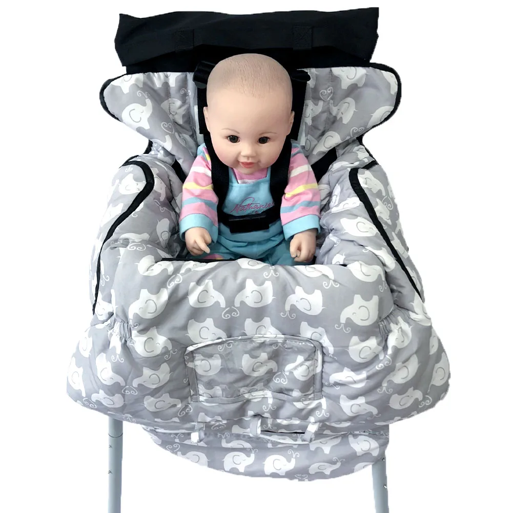 Матрасы для детей, детская корзина, подушка, универсальный торговый коврик для сиденья, Чехол для стула, с рисунком слона, защитная коляска