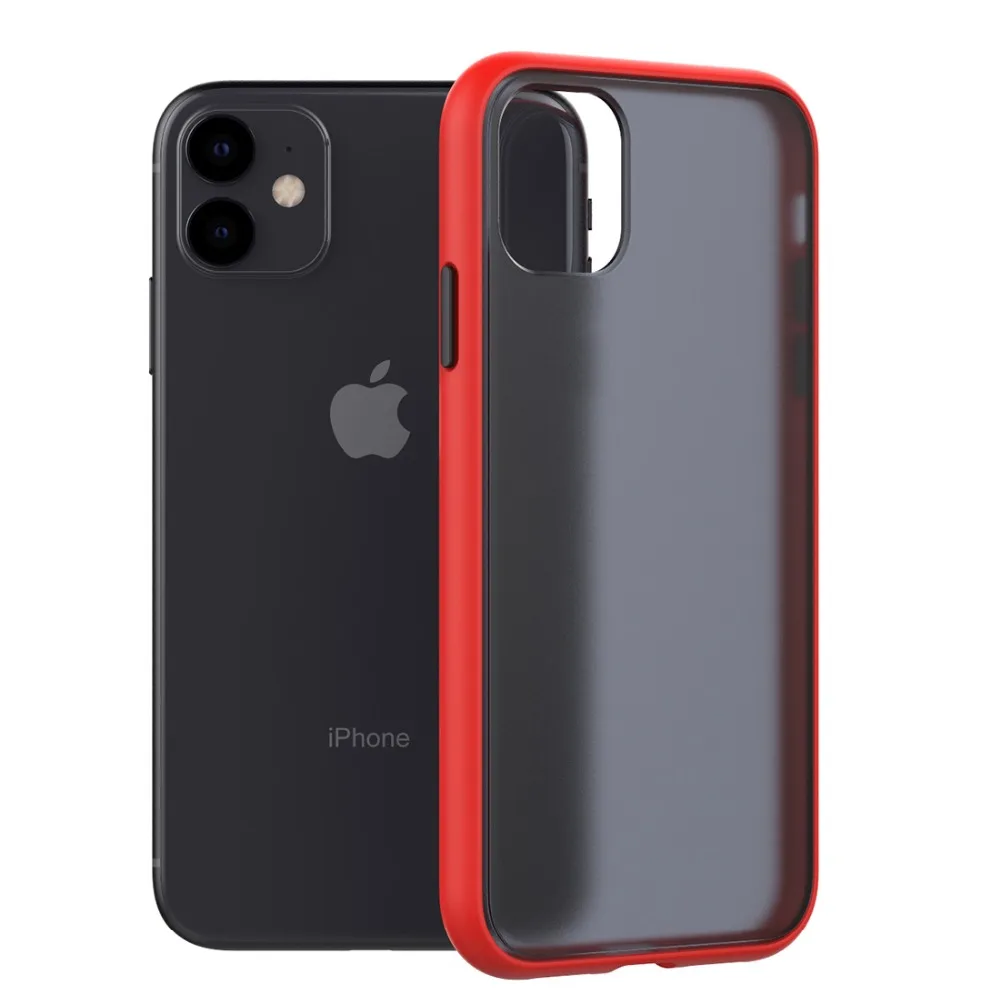 Высококачественный чехол для iPhone 11 Матовый задняя панель ТПУ Рамка защитный чехол для телефона iPhone 11 6,1 дюймов