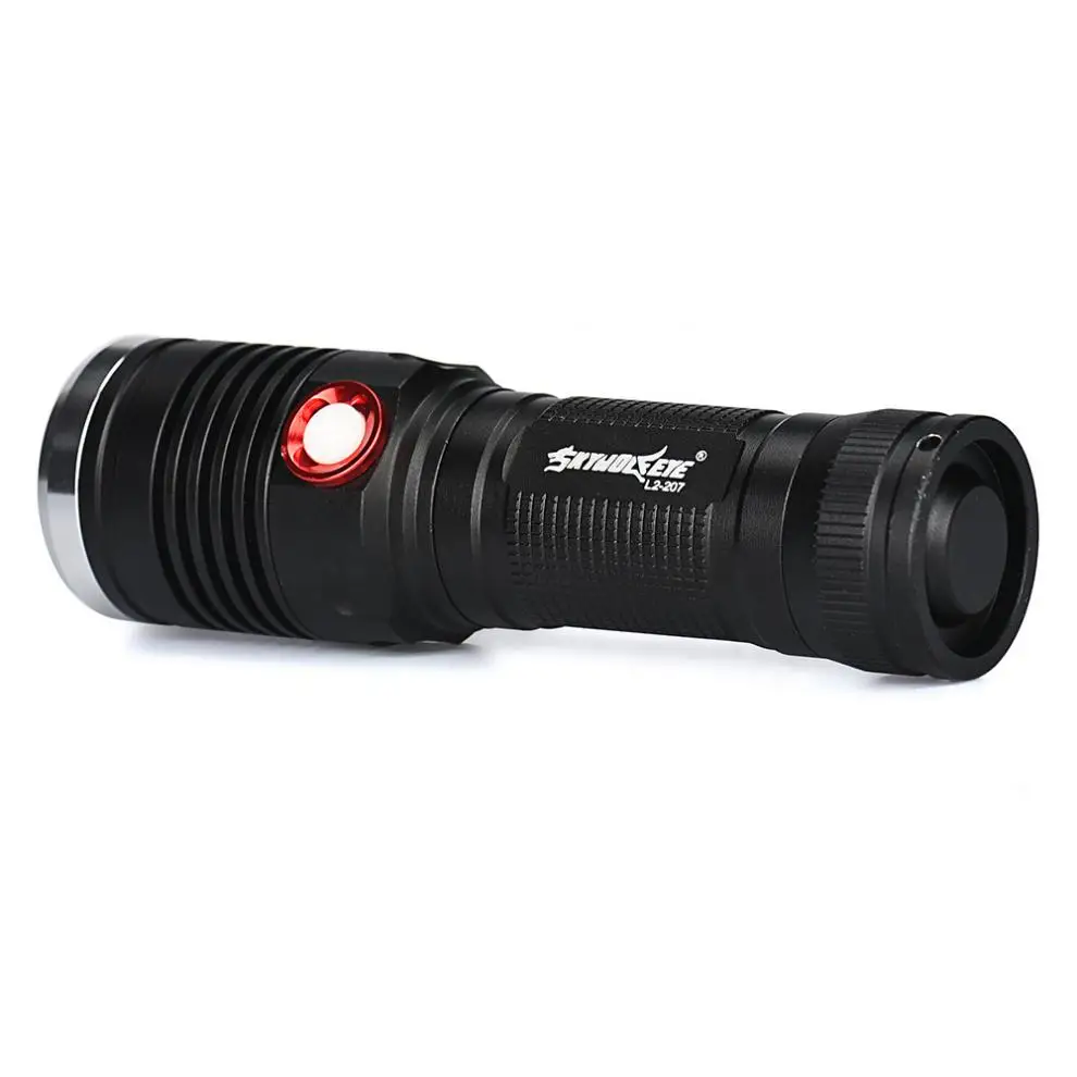 SKYWOLFEYE L207 Waterproof 1000LM L2 T6 LED Light Zoomable Flash Torch Lamp with 4 Modes for Hiking / Trip / Camping