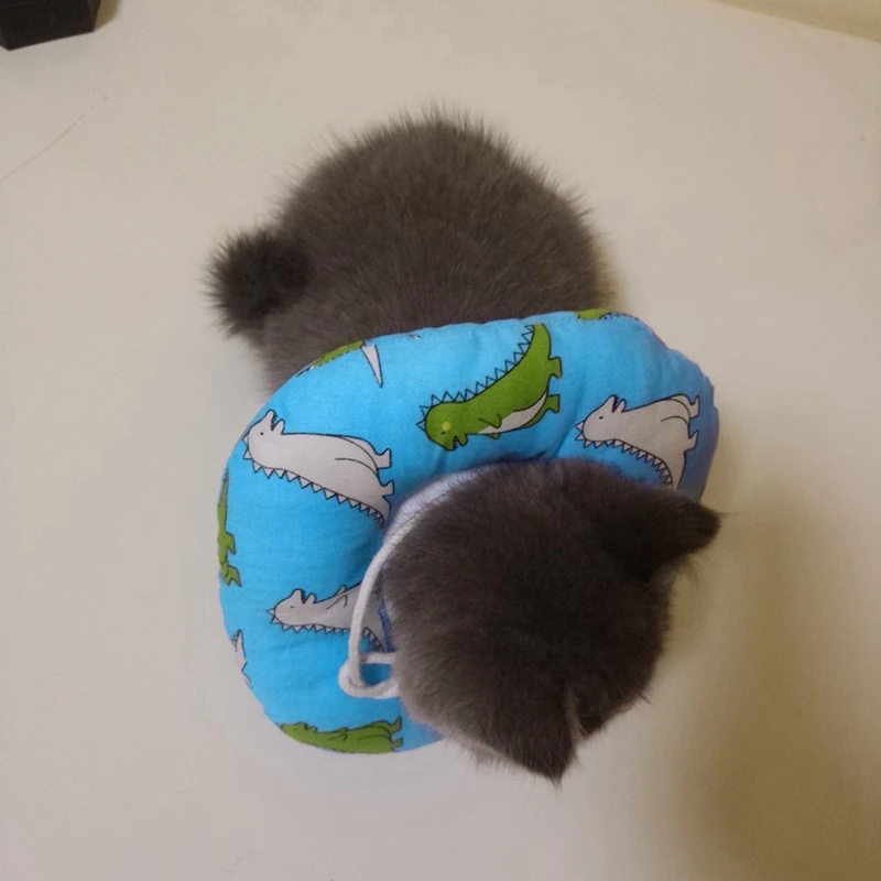 Pet Soft Cotton Stuffed Elizabeth Collar Dog Cat Protective Recovery Collar For Preventing Licking Wound Pet Anti-bite E-Collar