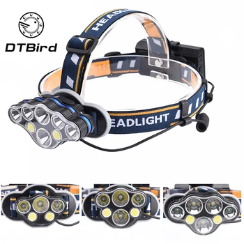 

Suitable for Camping Search 6LED Headlamp T6+COB Remote Shot Headlamp with USB Charging Outdoor Strong Headlamp