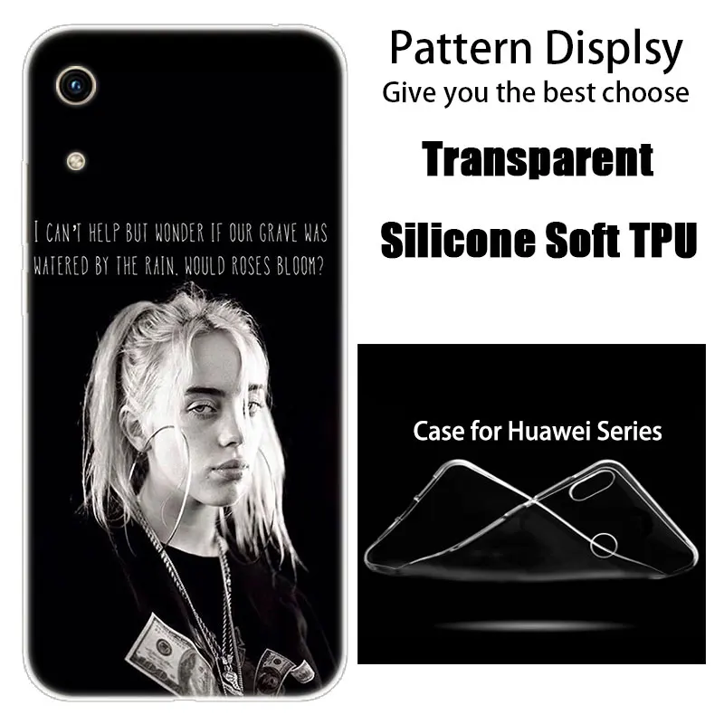 009 Роскошный силиконовый чехол для девочки Billie Eilish для huawei Honor 9X 8A 7A 20 Pro 7X8X7 S 8S 8 9 10 Lite View 20 20i 10i Play - Цвет: 009