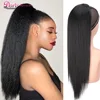 Doris beauty 16'' 20'' Synthetic Kinky Straight Ponytail Hair Extensions Drawstring Afro Yaki Ponytail Hair Pieces for Women 1