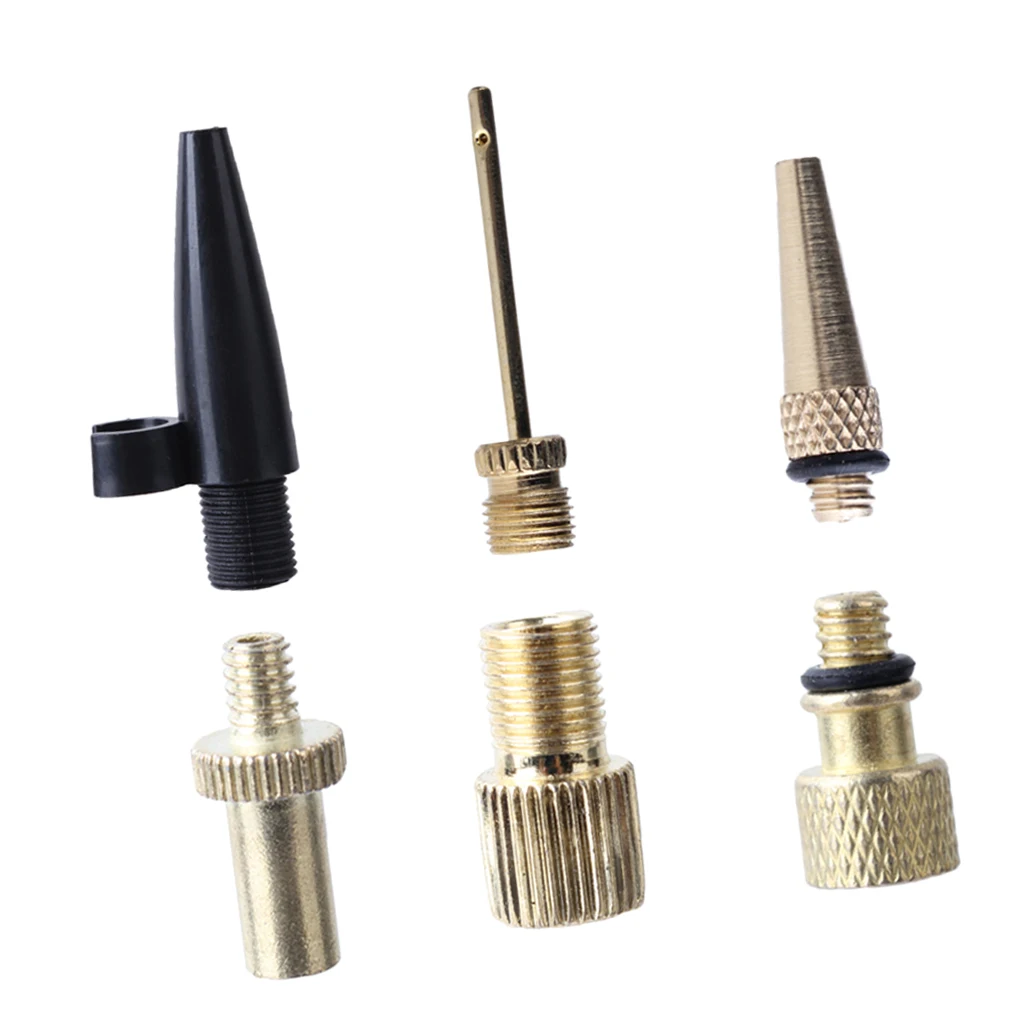 Copper Inflator Pump Nozzle Kit Presta Schrader Valve Adapter Tube Bicycle Valve Adaptors For Road & MTB & Fixie Bike Tire Pump