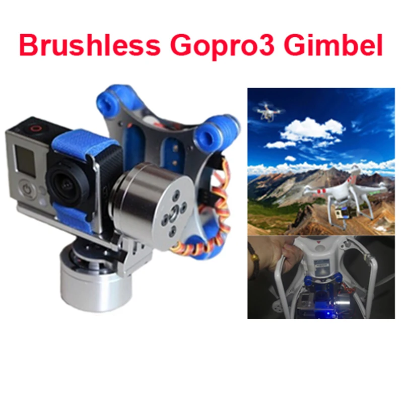 

Gopro 2 3 CNC Metal Brushless Camera Gimbal with Motors & Controller