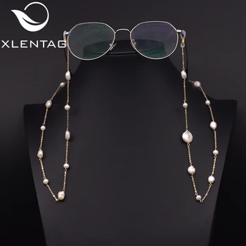 

Xlentag Natural Baroque Pearl Hairpin Ladies Wedding Banquet Party Hair Accessories Glass Chain Handmade Charm Jewelry GN0242