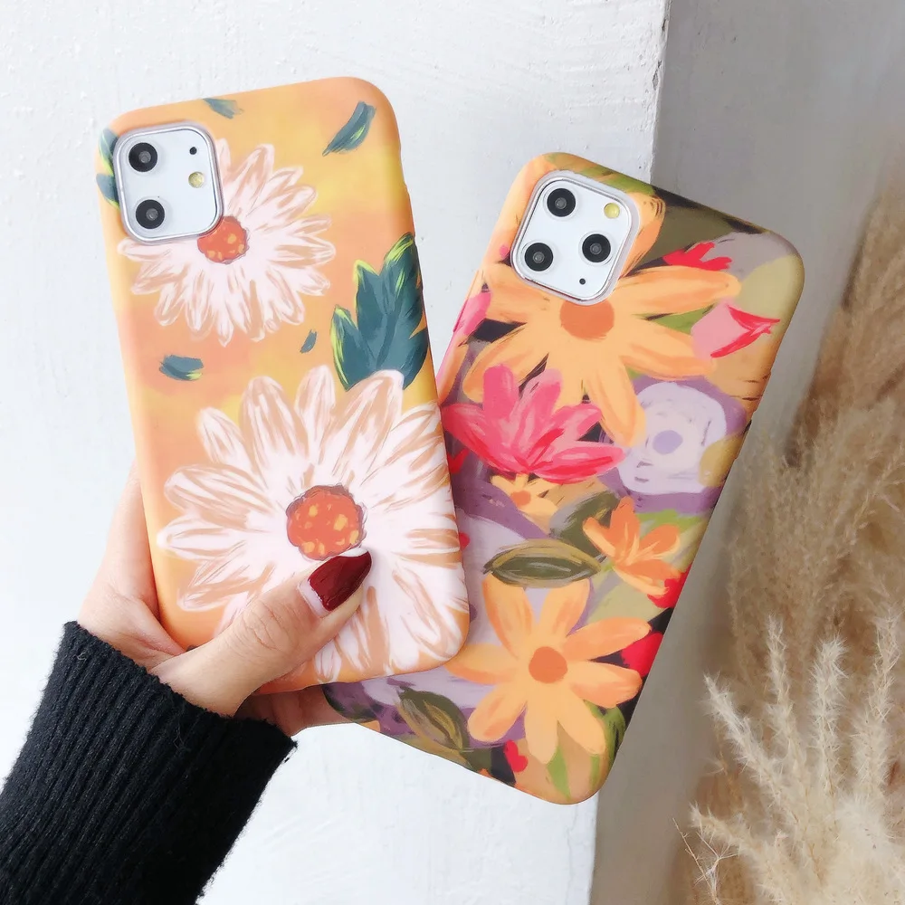 Ретро стиле Дейзи цветок чехол для huawei Коврики 20 30 P20 Pro P30 Lite Honor 10 8X 9X Nova 3i 3 4 5 Чехол