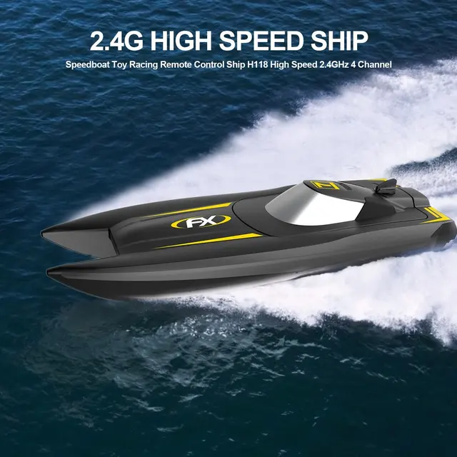 Speedboat Toy Racing Remote Control Ship H118 High Speed 2.4GHz 4 Channel Mini RC Boat Waterproof Toy For Boy Gift 3