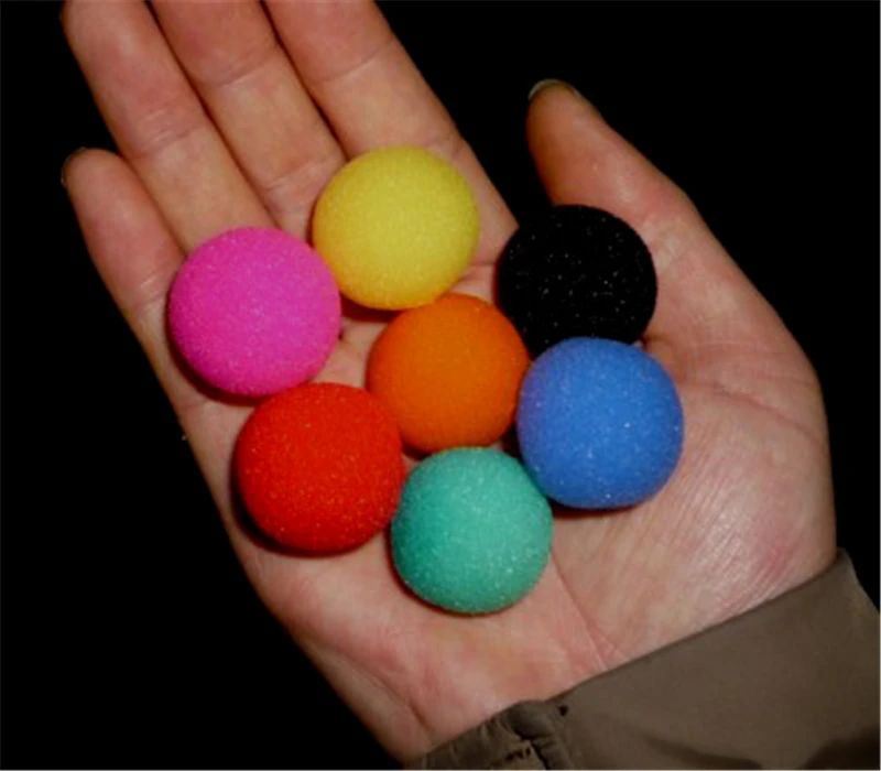 

10PCS 2.5cm Finger Sponge Ball ( Red Yellow Blue ) Magic Tricks Classical Magician Illusion Comedy Close-Up Stage Card Magic