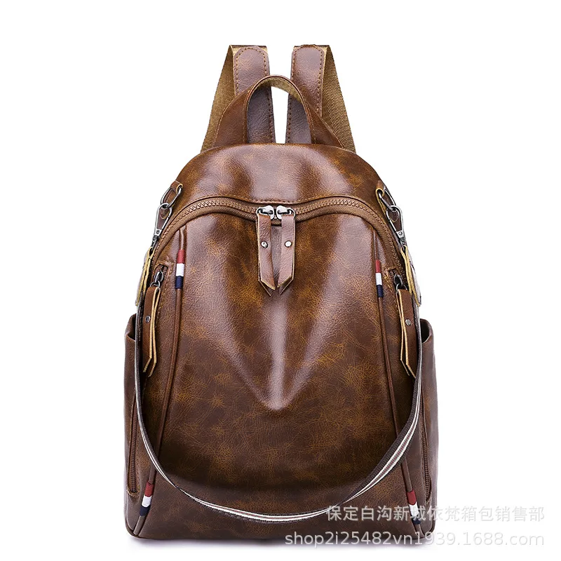 Рюкзак женский стиль корейский стиль универсальный модный рюкзак женский многофункциональный мягкий кожаный большой емкости школьный B