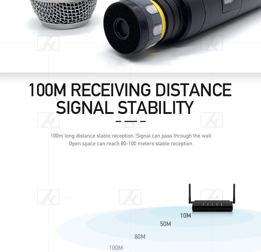 Профессиональная Беспроводная микрофонная система UHF 4 ручной микрофон караоке семья KTV сценическое представление