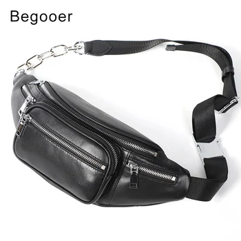 

Cow Leather Men Waist Bag New Casual Small Men's Chest Bag Pack Travel Youth Boys Shoulder Bags Male Crossbody Bags Leather