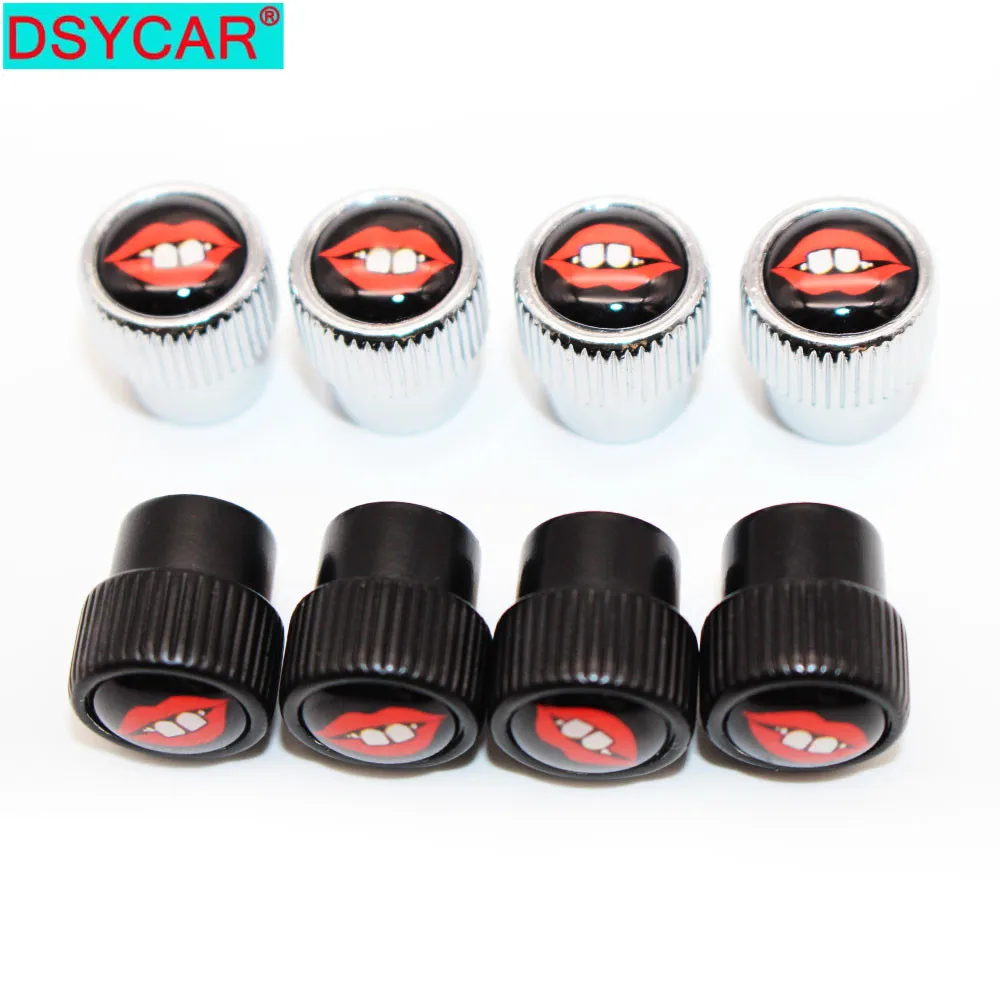 

DSYCAR 4Pcs/Set Car Styling Zinc Alloy Car Tire Valve Caps Wheel Tires Tire Stem Air Cap Airtight Covers