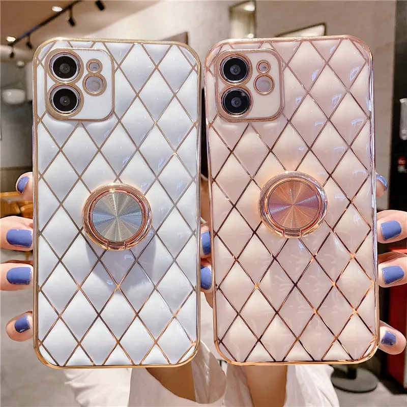 Aowner Funda Compatible Con IPhone 11 Pro Max Con Anillo Chapado
