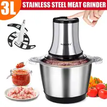 Acier inoxydable de mélangeur de hachoir à viande électrique de 3L 800W pour la cuisine 2 vitesses