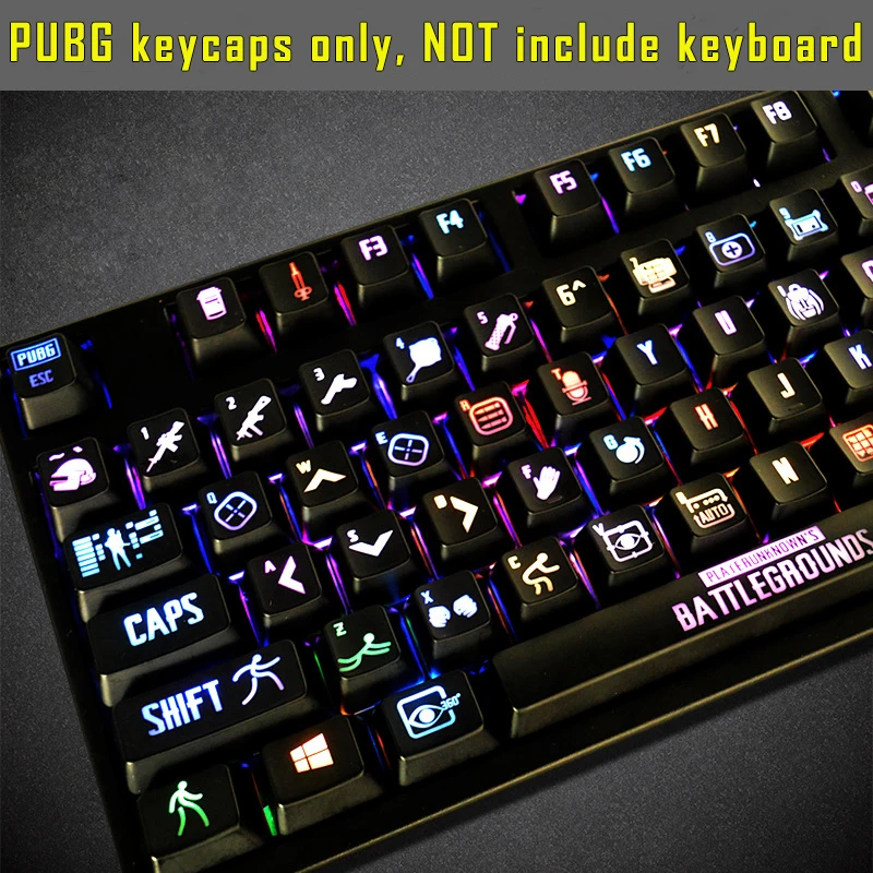 PUBG колпачки для механической клавиатуры MX переключатели BattleGround Keycaps Double Shot ANSI Раскладка