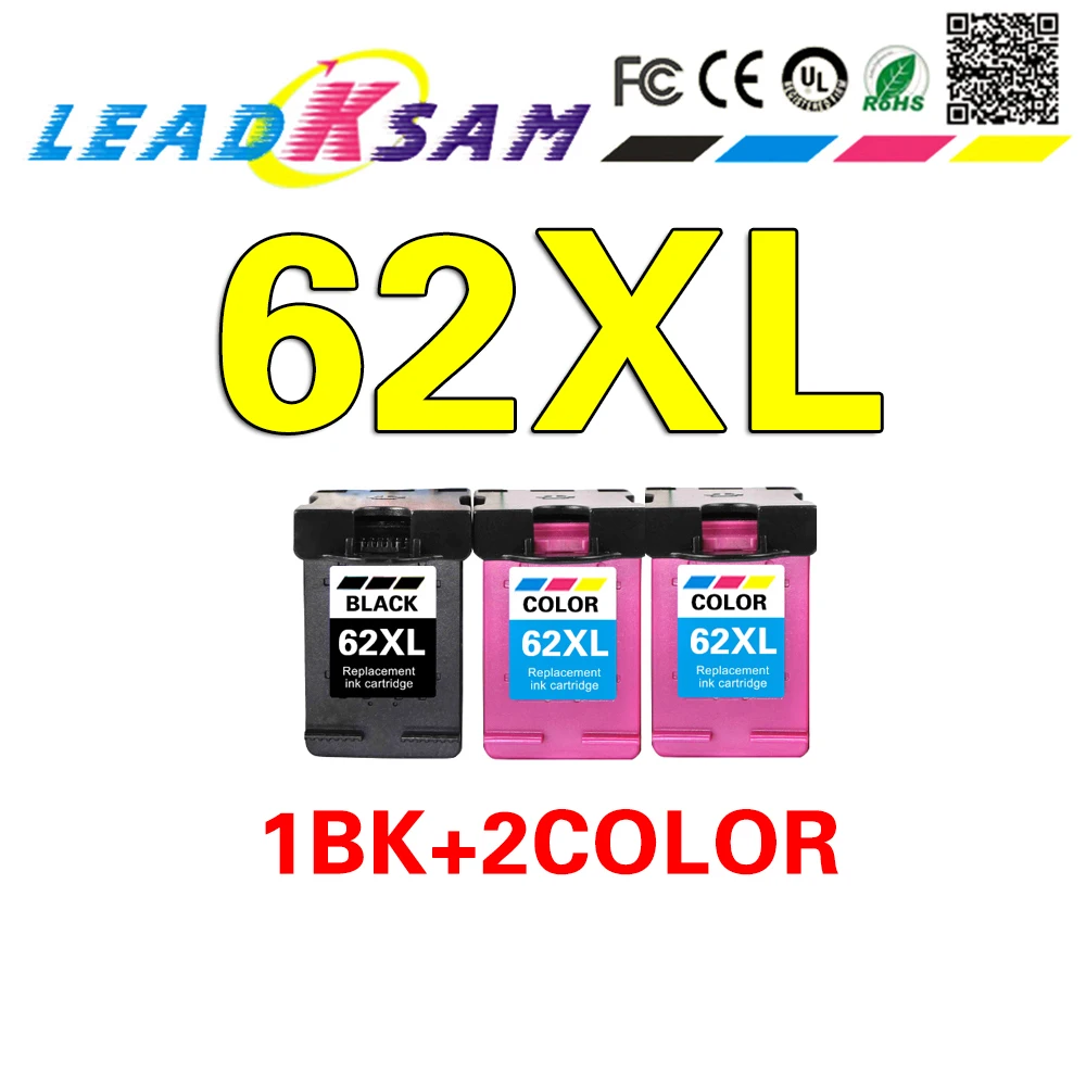 Highquality Ink Cartridge 62XL compatible for hp 62 xl hp62 Envy 5540 5640 7640 5646 5541 5740 5742 5745 200 250 printer | Компьютеры и